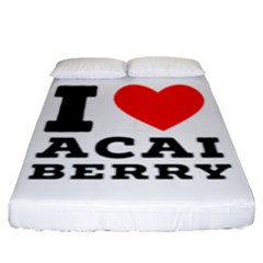 I love acai berry Fitted Sheet (King Size)