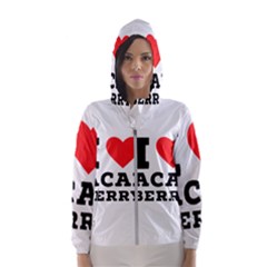 I love acai berry Women s Hooded Windbreaker