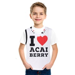 I Love Acai Berry Kids  Basketball Tank Top