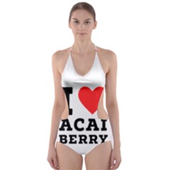 I love acai berry Cut-Out One Piece Swimsuit