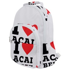 I love acai berry Rounded Multi Pocket Backpack