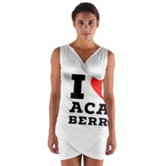 I love acai berry Wrap Front Bodycon Dress