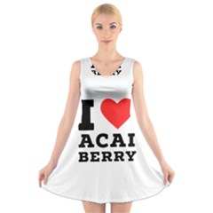 I love acai berry V-Neck Sleeveless Dress