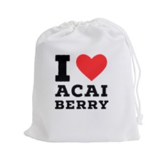 I Love Acai Berry Drawstring Pouch (2xl) by ilovewhateva