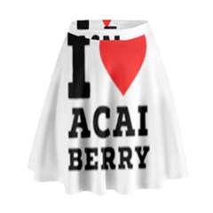I love acai berry High Waist Skirt