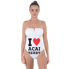 I love acai berry Tie Back One Piece Swimsuit