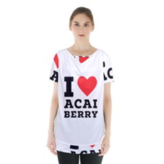 I Love Acai Berry Skirt Hem Sports Top