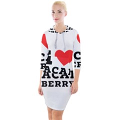 I love acai berry Quarter Sleeve Hood Bodycon Dress
