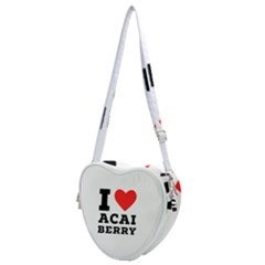 I love acai berry Heart Shoulder Bag
