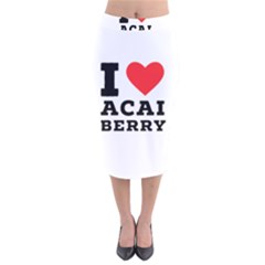 I Love Acai Berry Velvet Midi Pencil Skirt by ilovewhateva