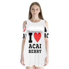 I love acai berry Shoulder Cutout Velvet One Piece
