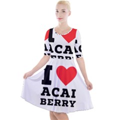I love acai berry Quarter Sleeve A-Line Dress