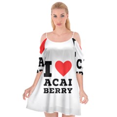 I Love Acai Berry Cutout Spaghetti Strap Chiffon Dress by ilovewhateva