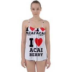 I Love Acai Berry Babydoll Tankini Set