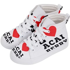 I Love Acai Berry Kids  Hi-top Skate Sneakers by ilovewhateva