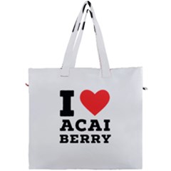 I Love Acai Berry Canvas Travel Bag by ilovewhateva