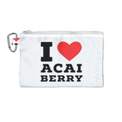I love acai berry Canvas Cosmetic Bag (Medium)