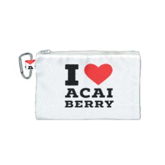 I love acai berry Canvas Cosmetic Bag (Small)