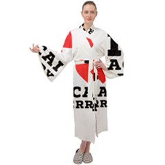I Love Acai Berry Maxi Velvet Kimono by ilovewhateva