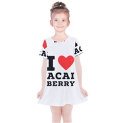 I love acai berry Kids  Simple Cotton Dress