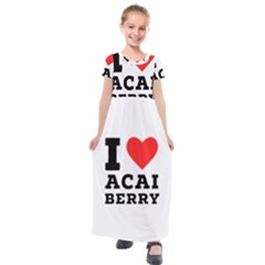 I love acai berry Kids  Short Sleeve Maxi Dress