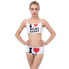 I love acai berry Layered Top Bikini Set