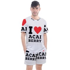 I love acai berry Men s Mesh Tee and Shorts Set