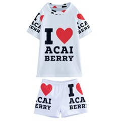 I love acai berry Kids  Swim Tee and Shorts Set