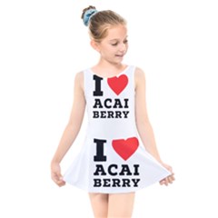 I love acai berry Kids  Skater Dress Swimsuit