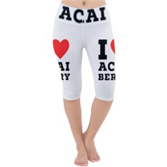 I love acai berry Lightweight Velour Cropped Yoga Leggings