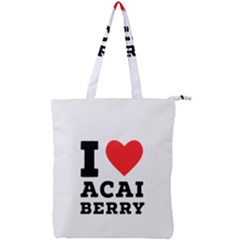 I love acai berry Double Zip Up Tote Bag