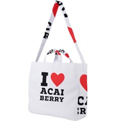 I love acai berry Square Shoulder Tote Bag