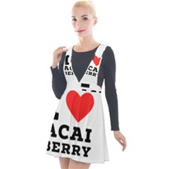 I love acai berry Plunge Pinafore Velour Dress