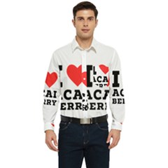 I love acai berry Men s Long Sleeve Pocket Shirt 