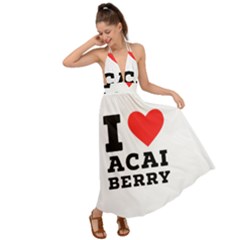 I love acai berry Backless Maxi Beach Dress