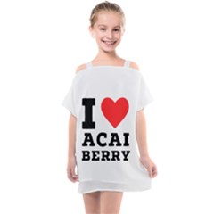 I love acai berry Kids  One Piece Chiffon Dress