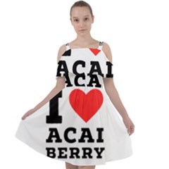 I love acai berry Cut Out Shoulders Chiffon Dress