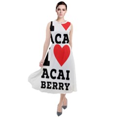 I love acai berry Round Neck Boho Dress