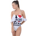 I love acai berry Drape Piece Swimsuit View1