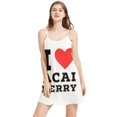 I Love Acai Berry Summer Frill Dress by ilovewhateva
