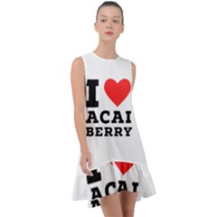 I love acai berry Frill Swing Dress