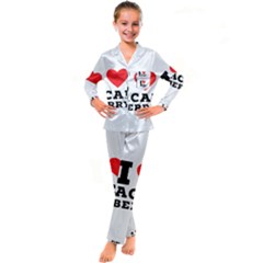 I love acai berry Kids  Satin Long Sleeve Pajamas Set