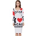 I love acai berry Long Sleeve V-Neck Bodycon Dress  View1