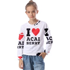 I love acai berry Kids  Long Sleeve Tee with Frill 