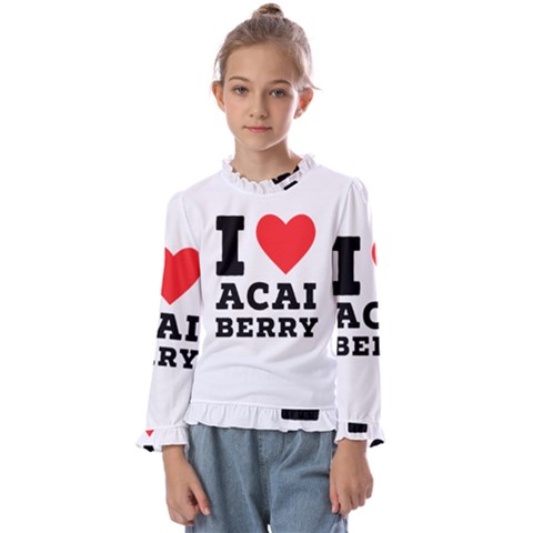 I Love Acai Berry Kids  Frill Detail Tee by ilovewhateva