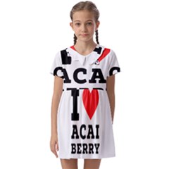 I love acai berry Kids  Asymmetric Collar Dress