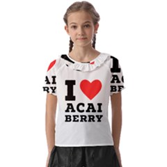 I Love Acai Berry Kids  Frill Chiffon Blouse by ilovewhateva