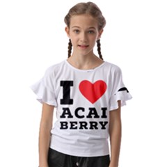 I Love Acai Berry Kids  Cut Out Flutter Sleeves by ilovewhateva