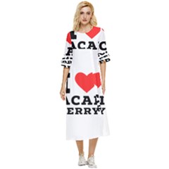 I love acai berry Double Cuff Midi Dress