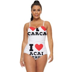 I love acai berry Retro Full Coverage Swimsuit